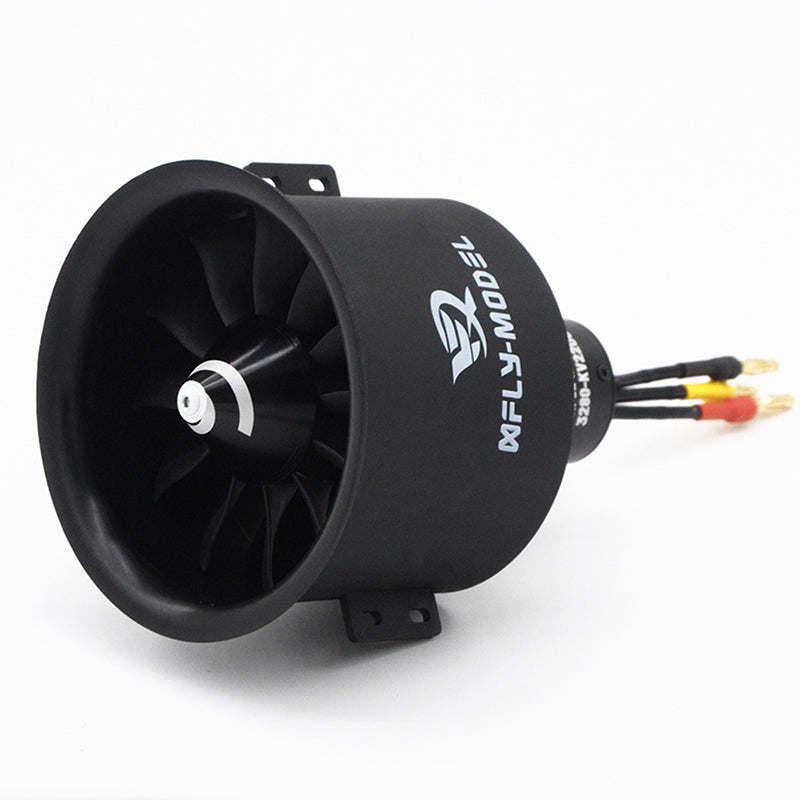 DiamondHobby Xfly 80mm EDF 12 Blades Ducted Fan with 3280 RC Brushless Moto KV2200 Thrust 3400g for 6S Jet Airplane Aircraft - CaptainRC