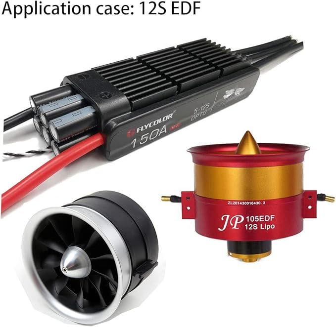 FLYCOLOR FlyDragon 150A ESC 5-12S HV OPTO Brushless Speed Controller for RC Airplane Aircraft Helicopter JP EDF Motor Ducted Fan - CaptainRC