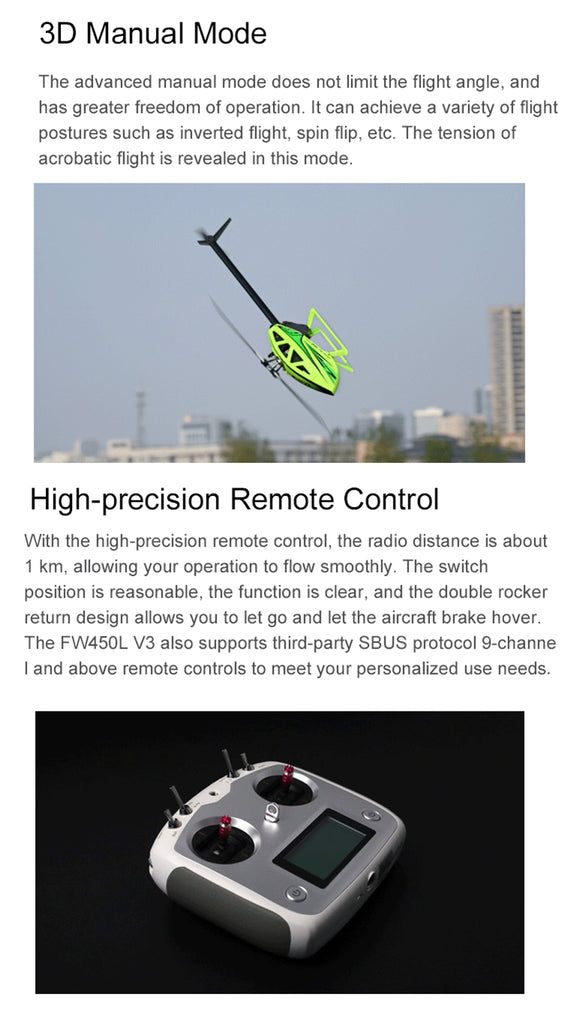 Fly Wing 450L V3 RC Helicopter