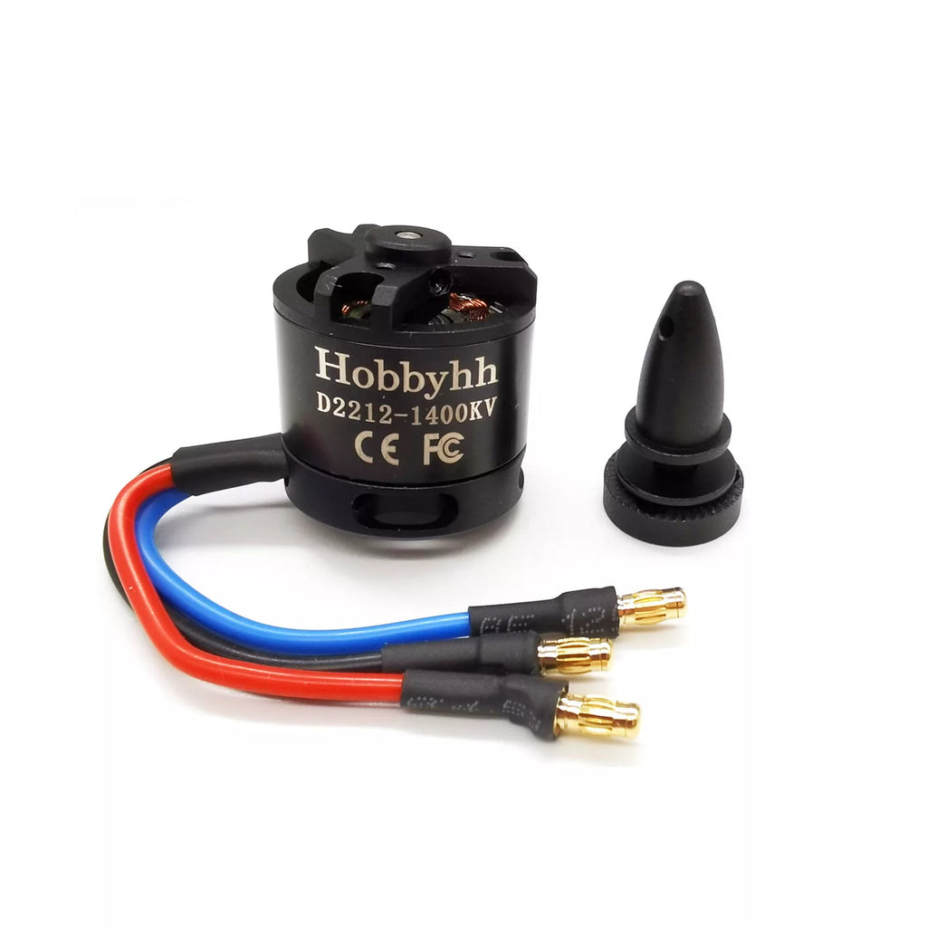 Hobbyhh 2212 Brushless Motor 1400KV Supports 2-4S and Suitable for Forward Pull and Push Back Fixed Wing Aircraft/Gliders