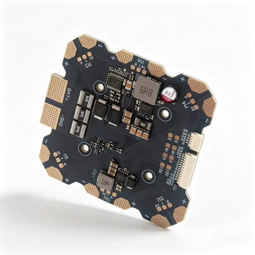 PDB X6 Power Distribution Board - 14S, 120A×6, Dual BEC, Anti-Spark for FPV Drones