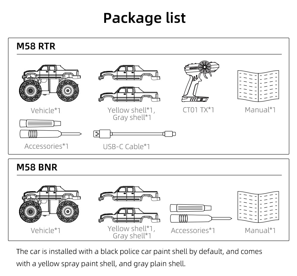 LDARC M58 RTR Monster Car