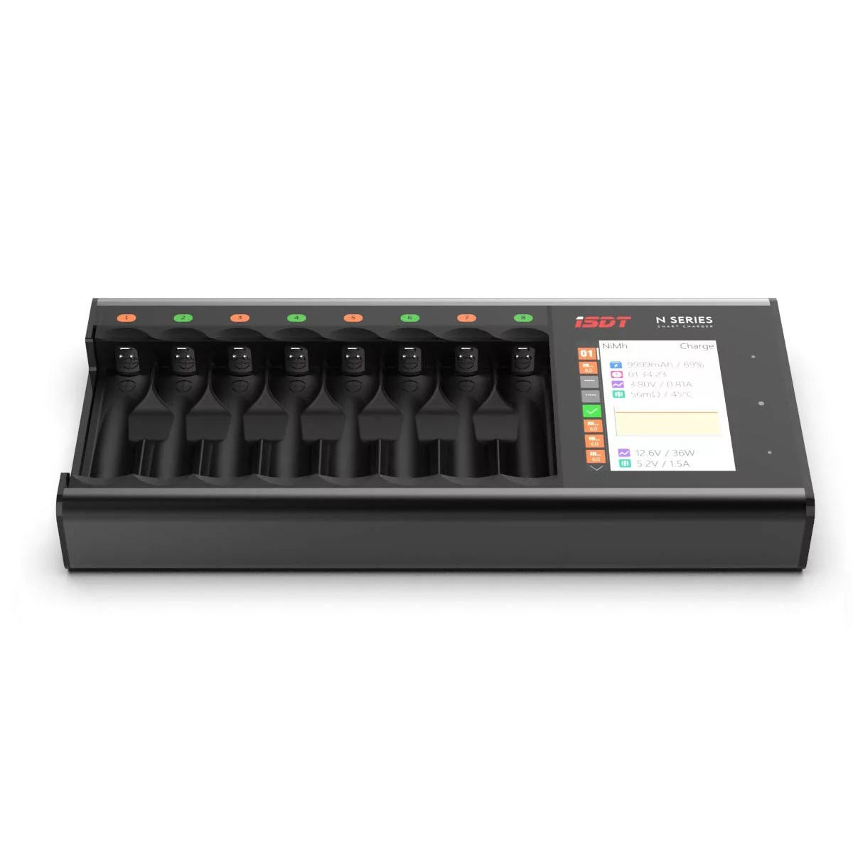 ISDT N8/N16/N24 Slot Smart Battery Charger - Fast Charge for AA/AAA/Li-ion/NiMH