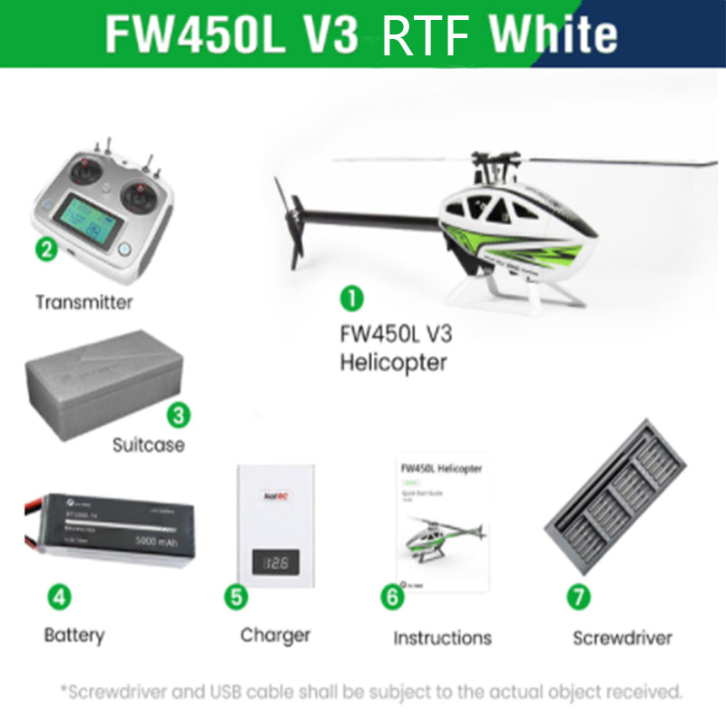 FlyWing FW450L V3 RC Helicopter 6CH Adult Remote Control Model Toy PNP RTF with 3D GPS Automatic Return H1 Flight Control System