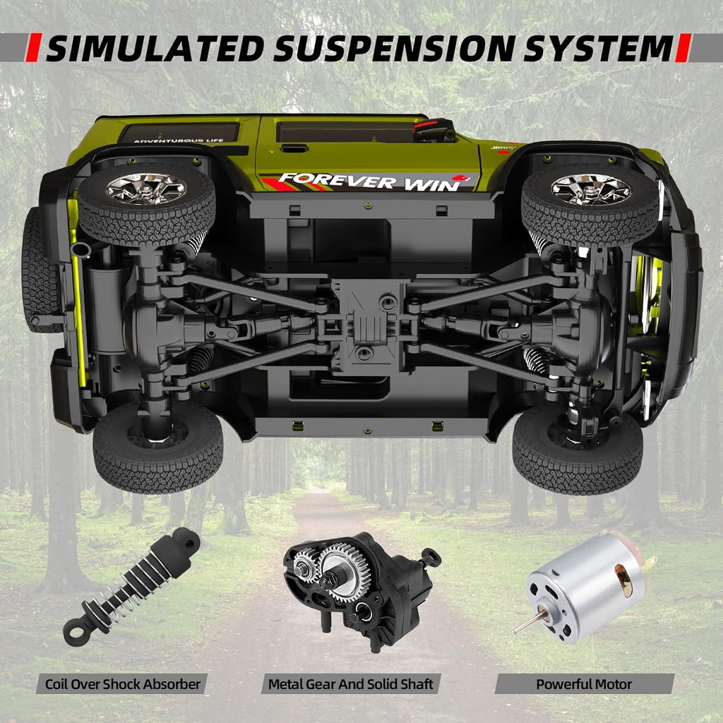 Suzuki Jimny 1:16 Green Crawler RC Car