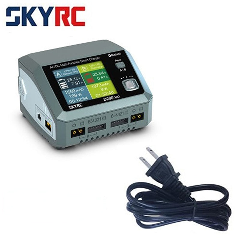SKYRC D200NEO Dual Channel Intelligent Balanced Charger AC200W DC800W 20A 2-6S Aircraft Model - CaptainRC