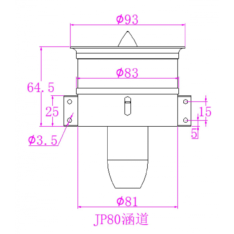 EDF Ducted Fan JP Hobby 80mm + 6s Motor 2200Kv