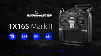 RadioMaster TX16S Mark II V4.0 Hall Gimbal 4IN1 ELRS Radio Controller Support EdgeTX/OpenTX Built-in Dual Speakers for RC Drone