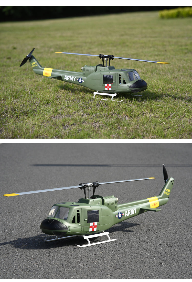 Flying Wing UH-1 Huey Virtual Helicopter RTF/PNP Simulation Remote Control Model Aircraft 470 Class with H1 Flight Control GPS