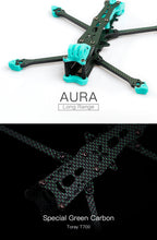 Foxeer Aura LR 5" 210mm FPV Frame Kit with 5mm Arms, T700 Green Carbon, for RC FPV Freestyle and Long Range Analog/Digital Drones - CaptainRC
