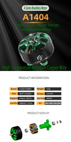 4PCS Arthur A1404 2800kv 3800kv 4300kv 6000kv 3-6S Cinematic Brushless Motor for RC FPV Racing - CaptainRC