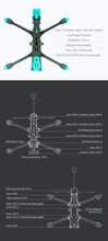 Carregar imagem no visualizador da galeria, Foxeer Aura LR 5&quot; 5inch FPV Frame 210mm T700 Green Carbon Kits W/ 5mm Arm for RC FPV Freestyle Long Range Analog Digital Drone