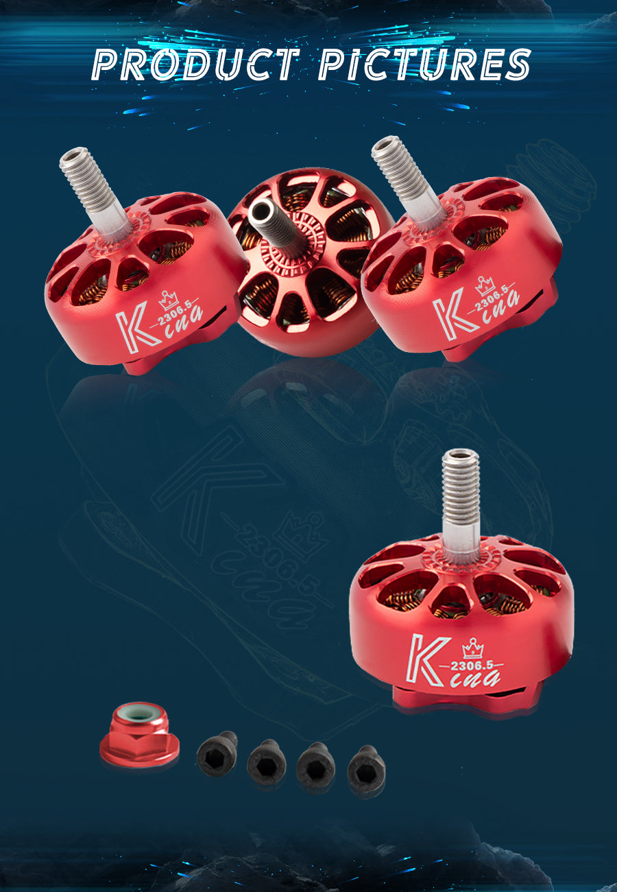 4PCS FLASHHOBBY KING K2306.5,2306 2550KV 2-4S/2300KV 2-4S/ 1900KV 3-6S Brushless Motor for RC FPV Freestyle Drones DIY Parts - CaptainRC