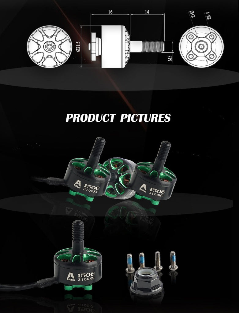 Hot sale 4PCS  A1506  Racing Edition Brushless Motor