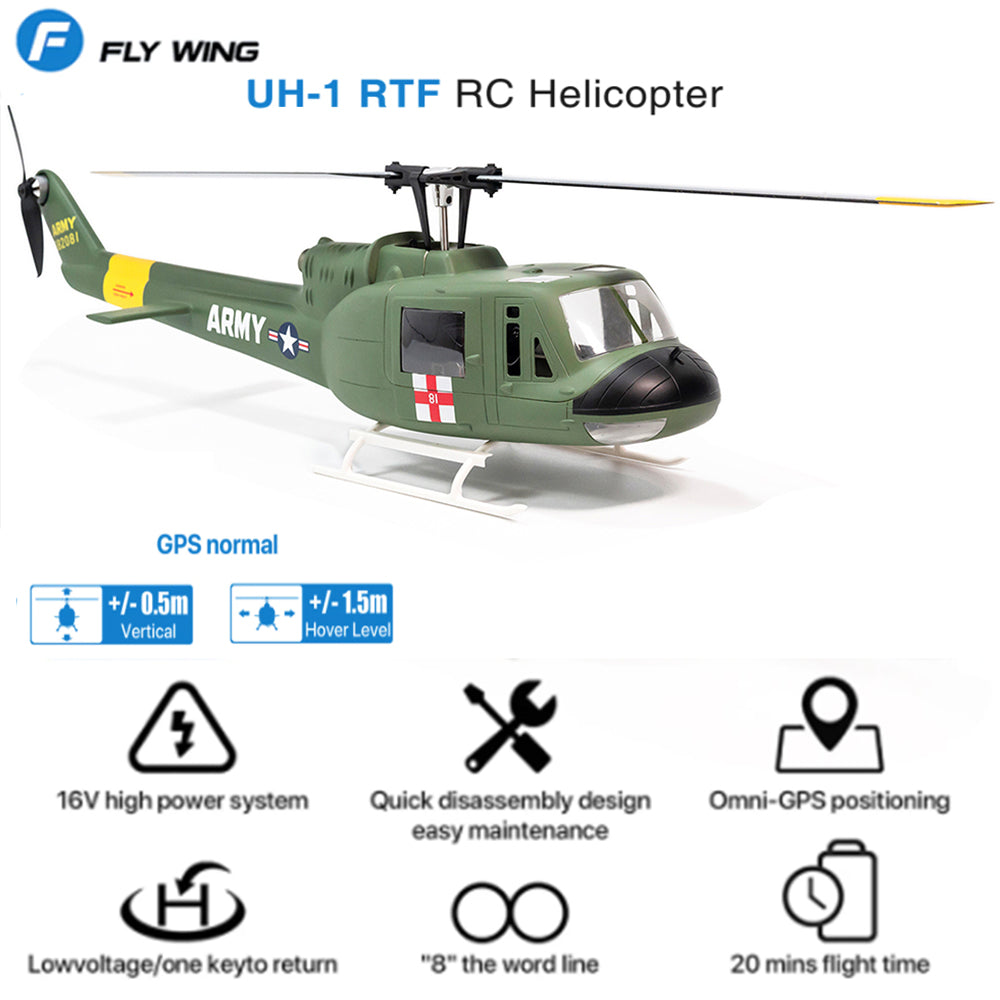 Fly Wing UH-1 V3 Huey Virtual Helicopter