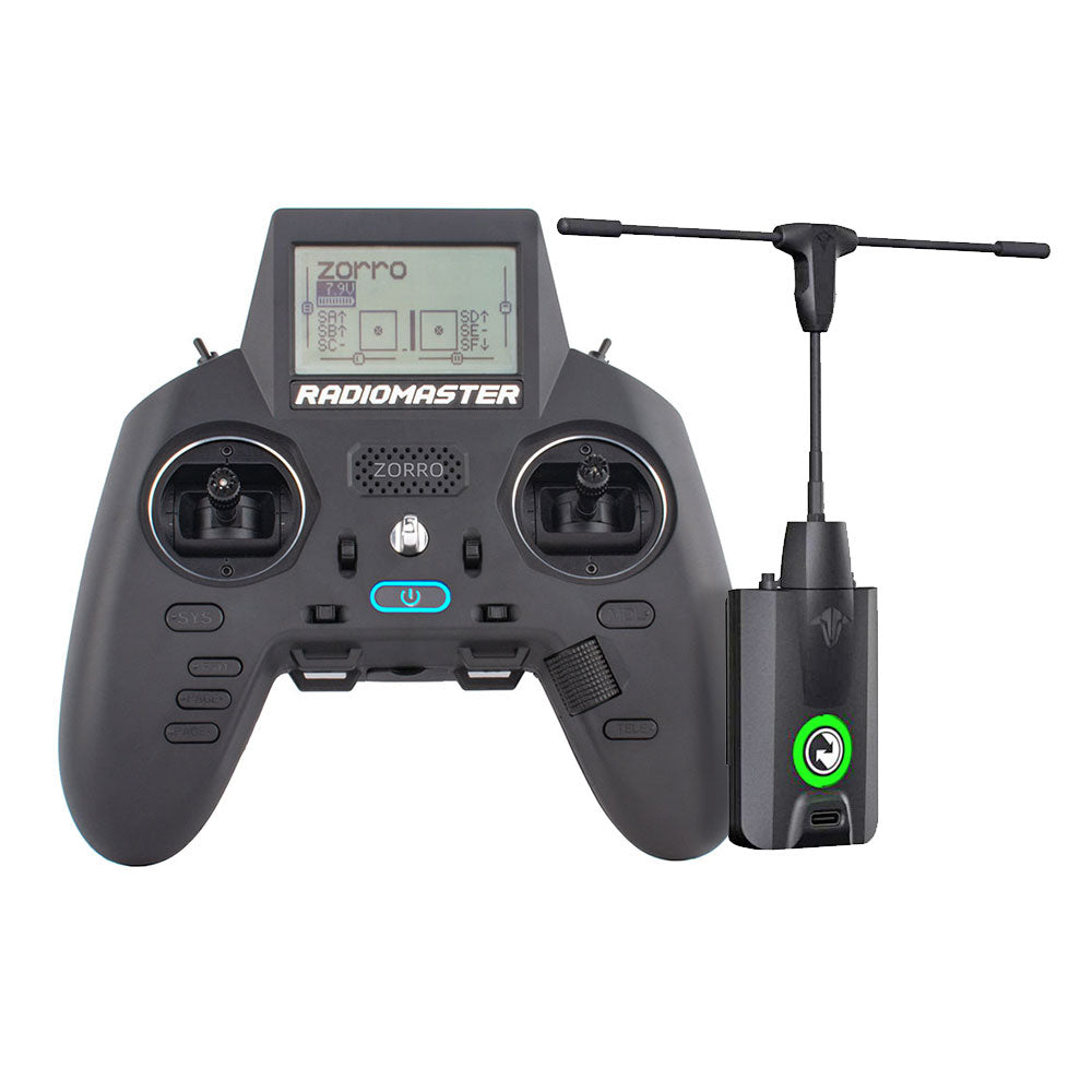 RadioMaster ZORRO 2.4Ghz 16CH CC2500 / 4 in1 / ELRS Hall Gimbal LCD Screen OpenTX Radio Transmitter for RC FPV Drone Mode1 Mode2 - CaptainRC