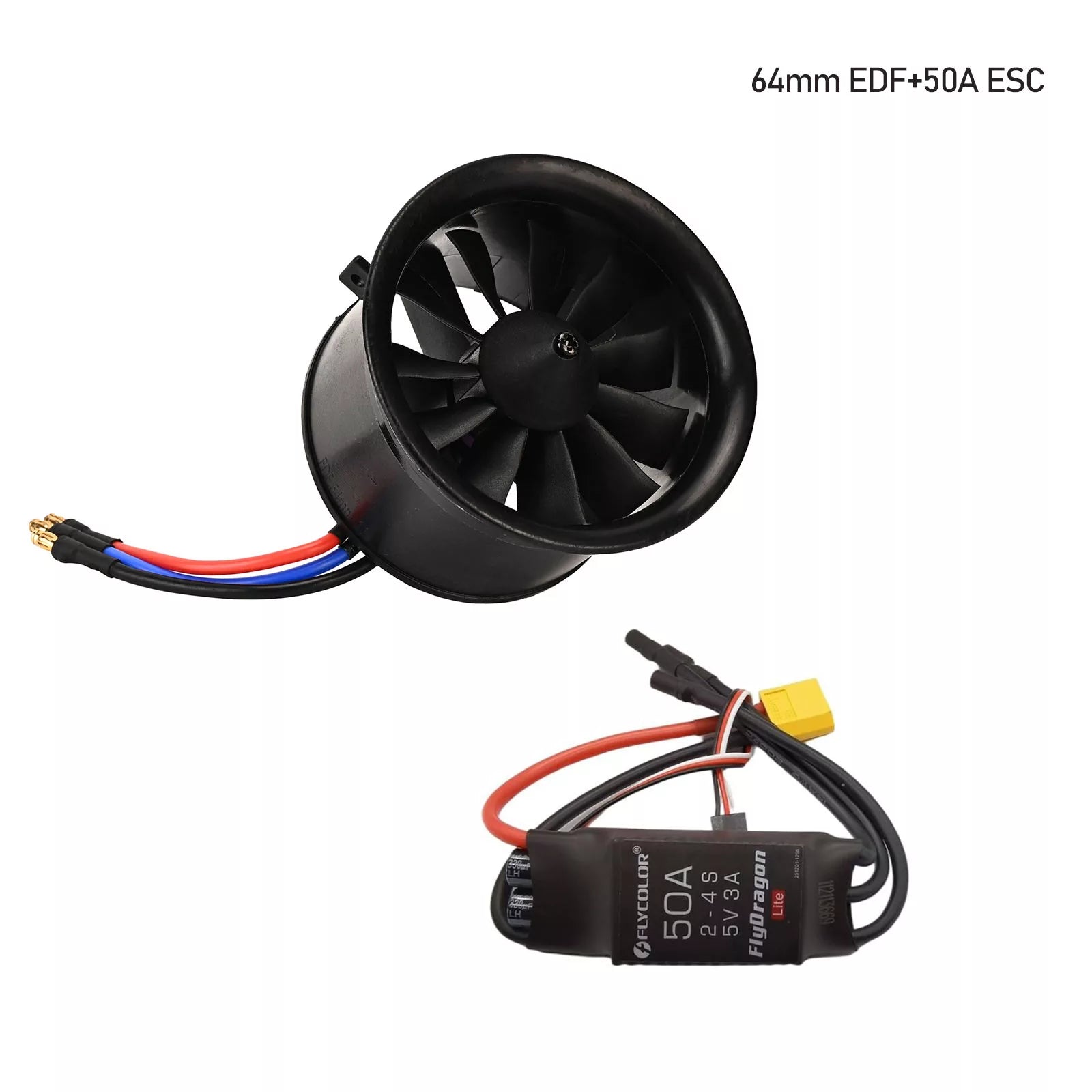 Bofo 64mm EDF Ducted Fan - 3500KV 3S/4S - 900g/1460g Thrust for RC