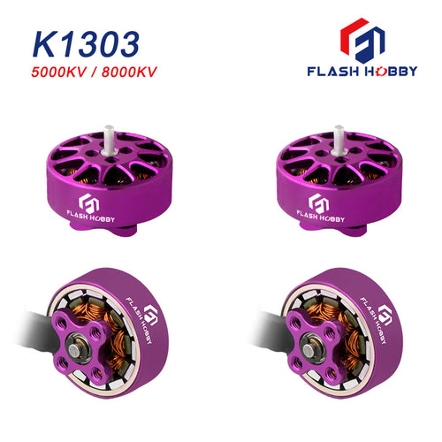 4PCS FlashHobby K1303 1303 5000KV 8000KV 2-4S Brushless Motor for FPV Freestyle Tinywhoop Cinewhoop Toothpick Drone RC Model - CaptainRC