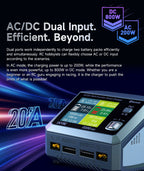 SKYRC D200NEO Dual Channel Intelligent Balanced Charger AC200W DC800W 20A 2-6S Aircraft Model - CaptainRC