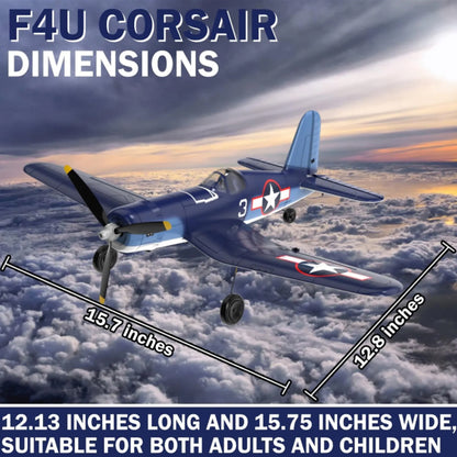 New Volantexrc RC PlaneF4U Corsair Model RC Airplane 2.4G 4 Channels Fixed Wing RC War Plane Aircraft RTF One-touch Stunt Toy