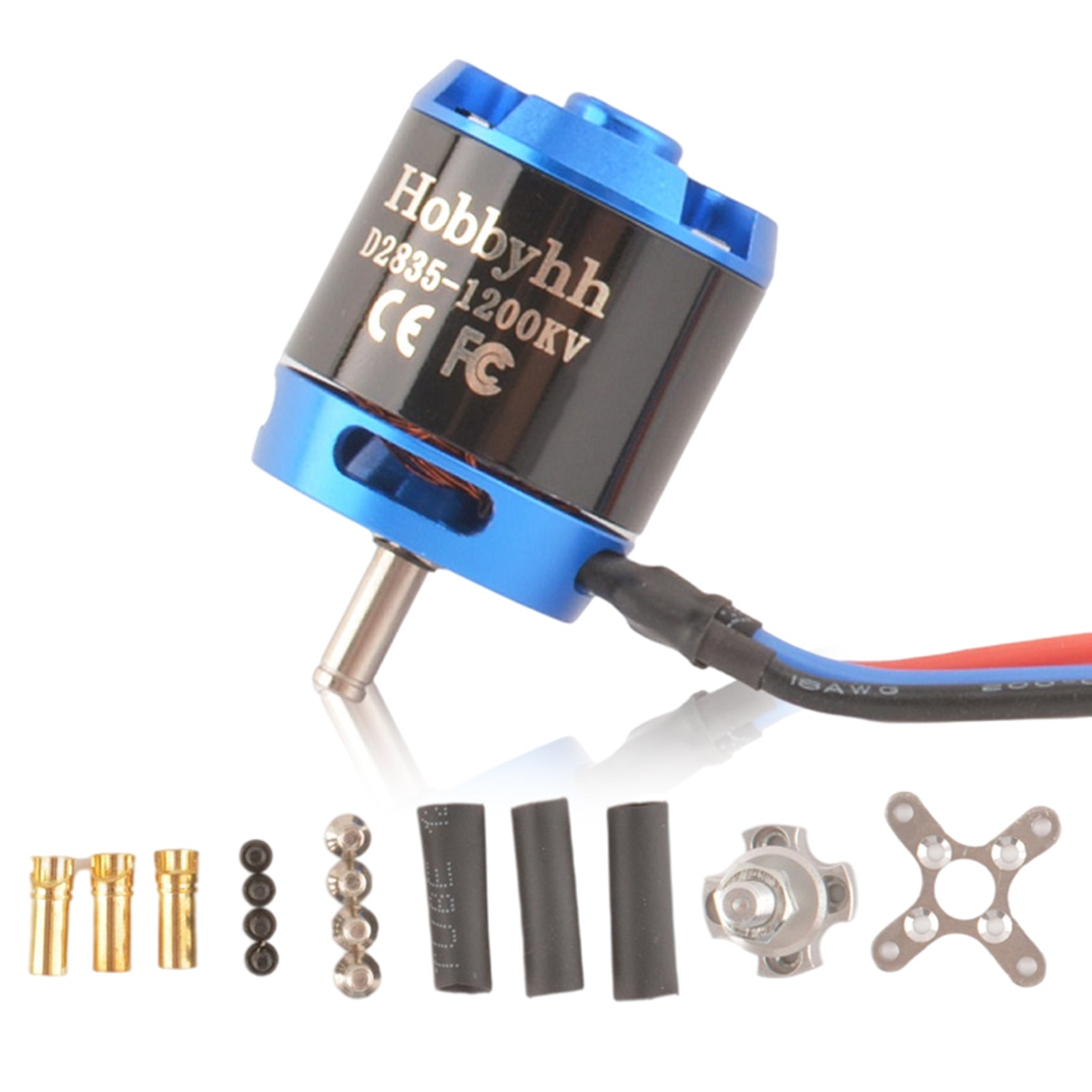 Hobbyhh D2835 (2216) brushless Motor 1200kv Power 295W with 3.5mm Plug for DIY RC Glider Aircraft Plane and UAV, 2835-1200KV - CaptainRC