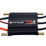 Flycolor 70A Waterproof Brushless ESC Electronic Speed Controller with 5.5V/5A BEC and XT60 3.5mm Banana Head Connector for Model Ship RC Boat