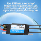 DH 20A 2-4S Waterproof Brushless ESC Electronic Speed Controller with 5.5V/4A BEC and XT60 3.5mm Banana Head Connector for Model Ship RC Boat - CaptainRC