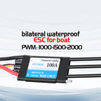 DH 100A Water Cooled bidirectional Brushless ESC Electronic Speed Controller RC Ship Programmable - CaptainRC