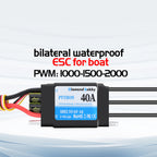 DH 40A 2-4S Waterproof Brushless ESC Electronic Speed Controller with 5.5V/4A BEC and XT60 3.5mm Banana Head Connector for Model Ship RC Boat - CaptainRC