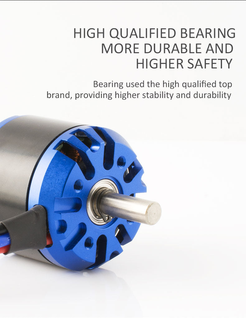 Hobbyhh RC Brushless Motor,D5055-400KV 1420W High Efficiency Motor with 4.0mm Banana Plug for RC Aircraft Plane Upgrade Parts - CaptainRC
