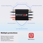 Flycolor 50A Waterproof Brushless ESC Electronic Speed Controller with 5.5V/5A BEC and XT60 3.5mm Banana Head Connector for Model Ship RC Boat - CaptainRC