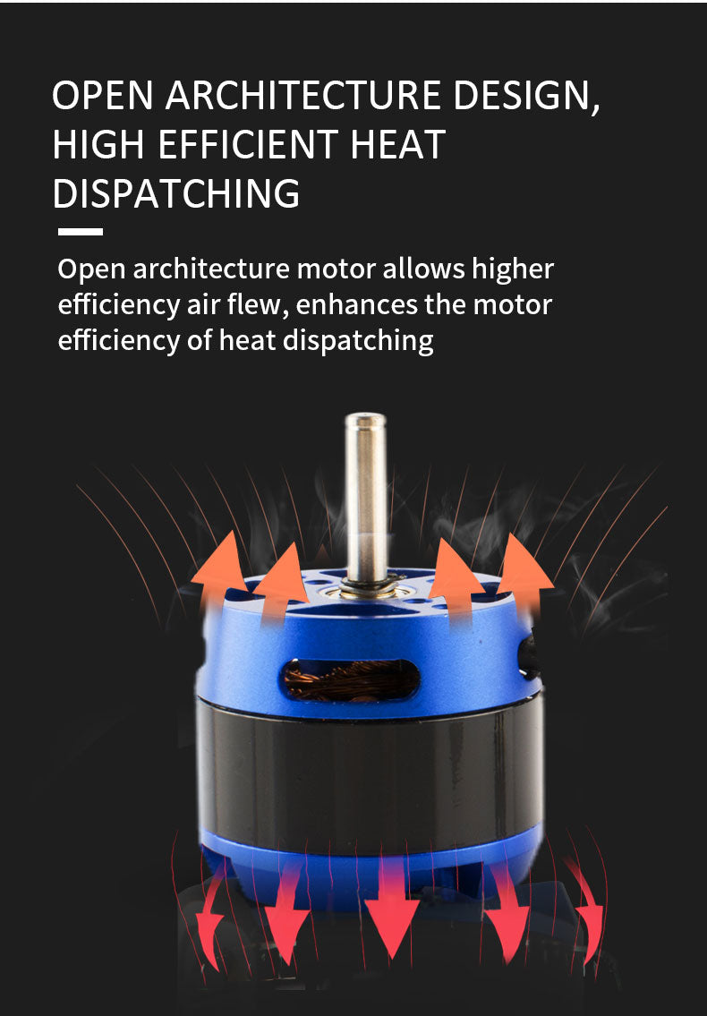 Hobbyhh Brushless Motor, 3530 1100kv Durable Metal Brushless Motor High Efficiency Compatible for DIY RC Glider Aircraft Plane and UAV - CaptainRC