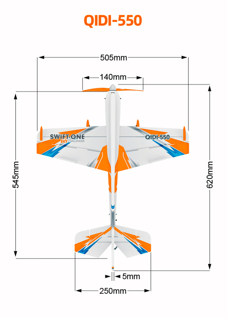 QIDI-550 RC Airplane(RTF-Yellow)