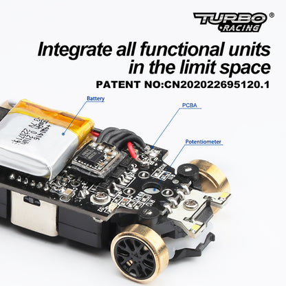 Turbo Racing 1:76 Scale Drift RC Car C64BLUE