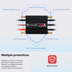 Flycolor 70A Waterproof Brushless ESC Electronic Speed Controller with 5.5V/5A BEC and XT60 3.5mm Banana Head Connector for Model Ship RC Boat - CaptainRC