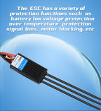 DH Water Cooled bidirectional Programmable 130A HV Brushless ESC Electronic Speed Controller RC Ship - CaptainRC