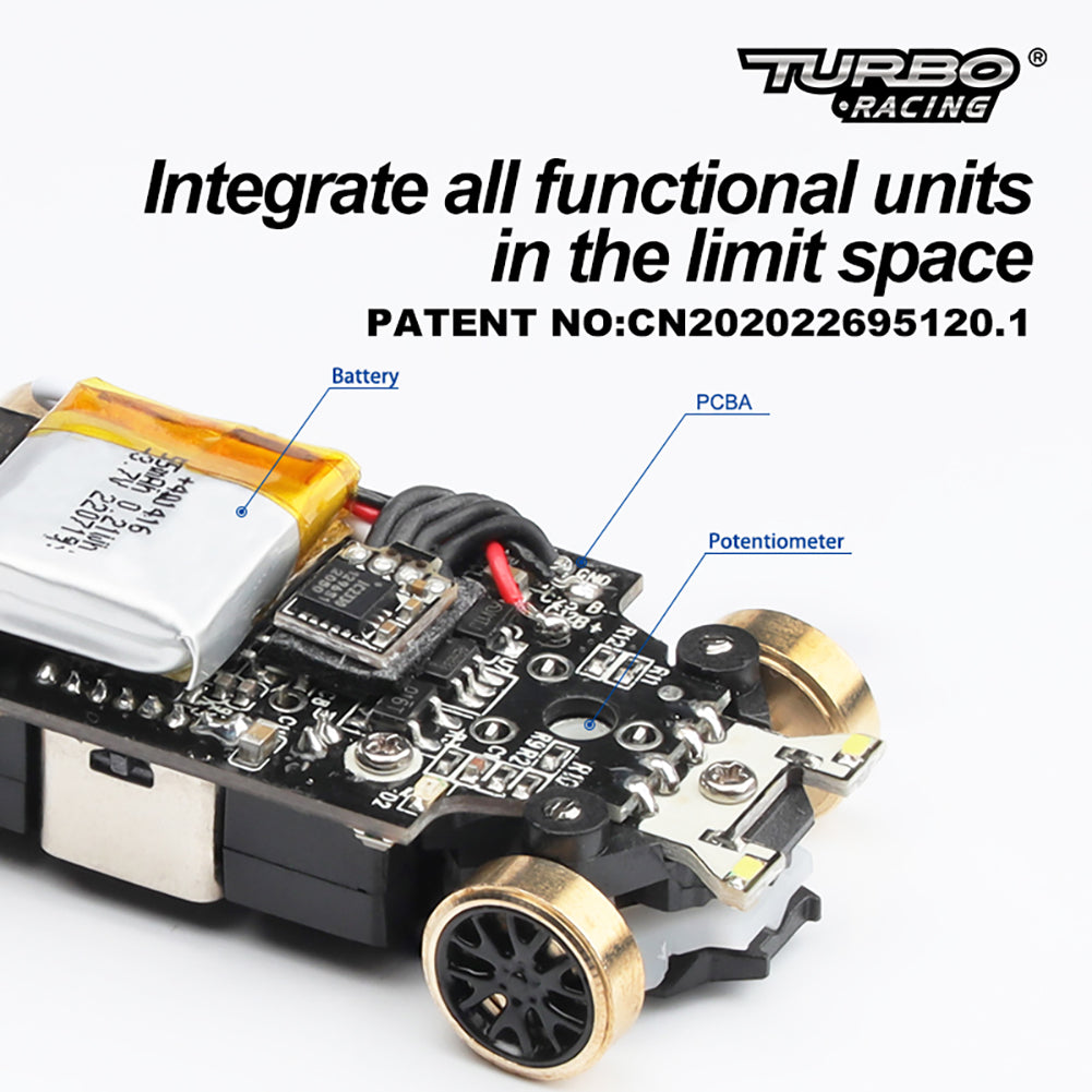 Turbo Racing 1:76 Scale Drift RC Car  C64Green