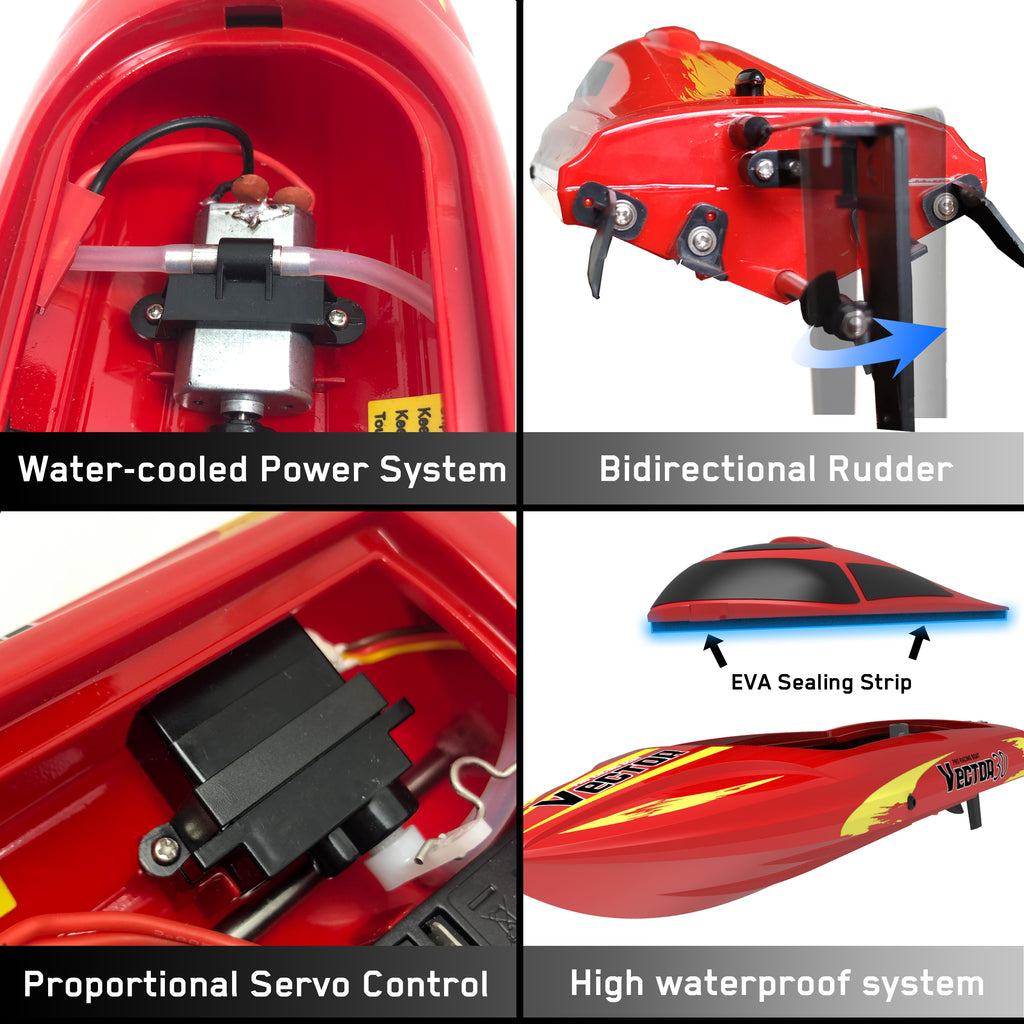 VOLANTEXRC 20MPH Red RC Boat