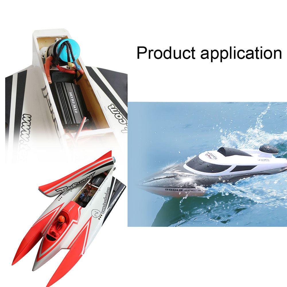 FLYCOLOR 150A ESC 2-6S Waterproof Brushless Electronic Speed Controller with 5.5V/5A BEC and XT90 6.0mm Banana Head Connector for Model Ship RC Boat - CaptainRC
