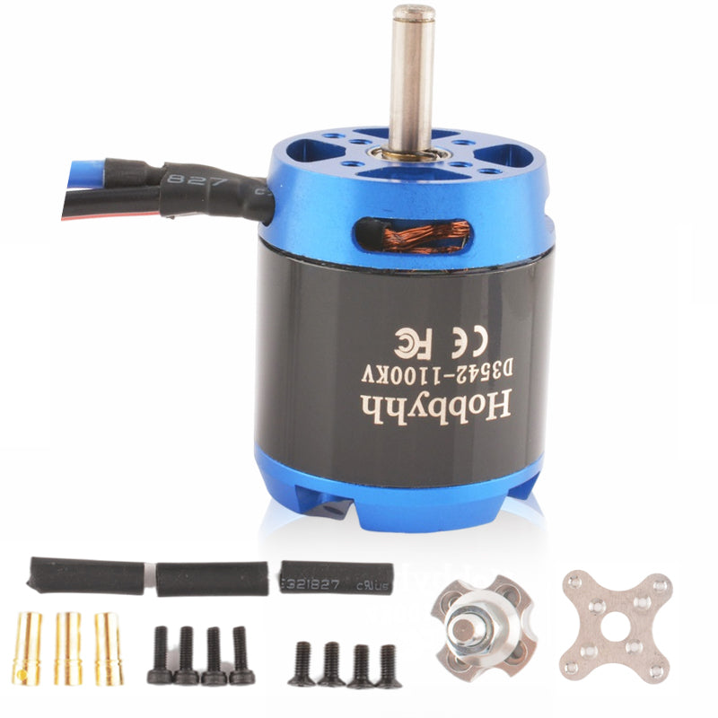 Hobbyhh D3542 1100kv RC Brushless Motor Power 650W with 3.5mm Banana Head for DIY RC Glider Aircraft Plane and UAV - CaptainRC
