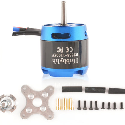 Hobbyhh Brushless Motor 3536 1100kv Power 450W with 3.5mm Banana Head for DIY RC Glider Aircraft Plane and UAV