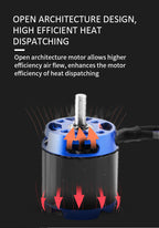 Hobbyhh D2830 Brushless Motor 1200kv Power 260W with 3.5mm Plug for DIY RC Glider Aircraft Plane and UAV - CaptainRC