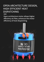 Hobbyhh Brushless Motor 3536 1100kv Power 450W with 3.5mm Banana Head for DIY RC Glider Aircraft Plane and UAV - CaptainRC
