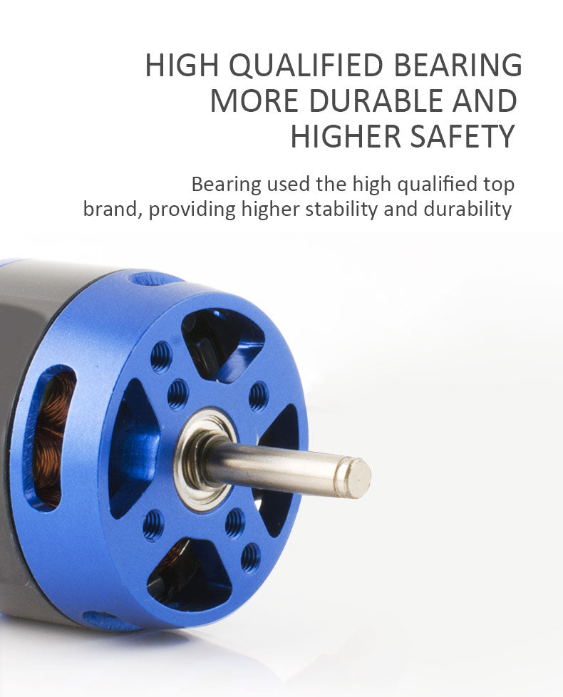 Hobbyhh Brushless Motor 3536 1100kv Power 450W with 3.5mm Banana Head for DIY RC Glider Aircraft Plane and UAV - CaptainRC