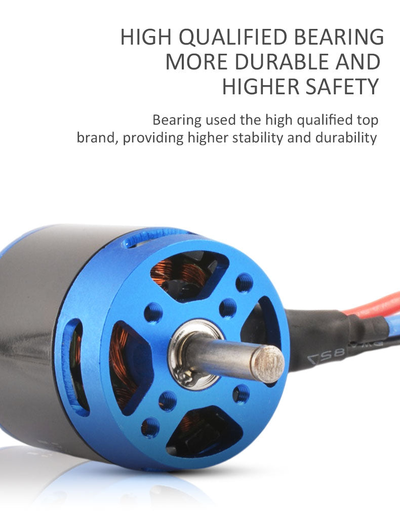 Hobbyhh D3542 1100kv RC Brushless Motor Power 650W with 3.5mm Banana Head for DIY RC Glider Aircraft Plane and UAV - CaptainRC