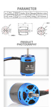 Carica l&#39;immagine nel visualizzatore di Gallery, Hobbyhh D3542 1100kv RC Brushless Motor Power 650W with 3.5mm Banana Head for DIY RC Glider Aircraft Plane and UAV