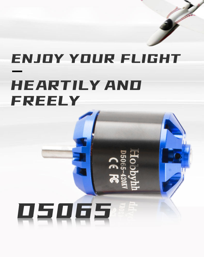 Hobbyhh 5065 400kv RC Brushless Motor Power 1500W with 4.0mm Banana Head for DIY RC Glider Aircraft Plane and UAV