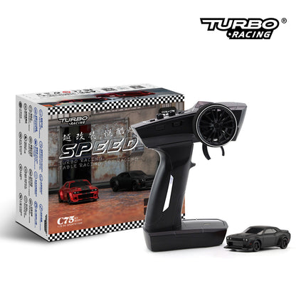 Turbo Racing 1:76 C75 On Road RC Car Radio Full Proportional Remote Control Toys RTR Kit For Kids and Adults