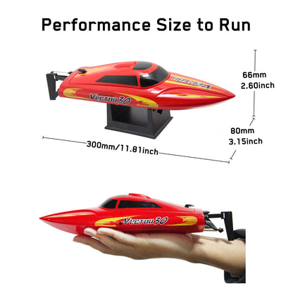 VOLANTEXRC RC Boat Remote Control Boat For Pools And Lakes 2.4Ghz 20MPH RC Boats For Kids Fast RC Racing Boat For Adults With 2 Rechargeable Batteries Toys Gifts For Boys Girls Red